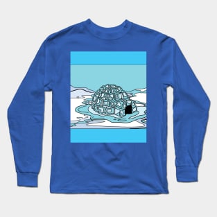 Igloo snow and ice landscape Long Sleeve T-Shirt